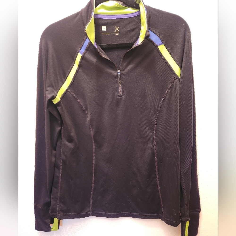 Xersion Quarter Zip Long Sleeve Top Size M
